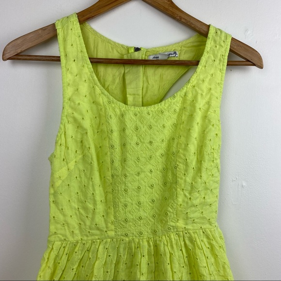 American Eagle Neon Eyelet Cutout Cotton Dress Y2K 2000s - Picture 4 of 9